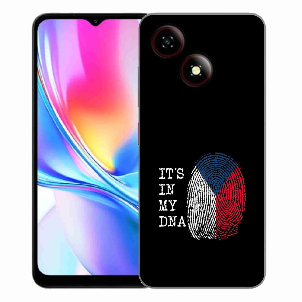 ZTE Blade A35E zselés borító mmCase - zászlós ujjlenyomat fekete háttérrel