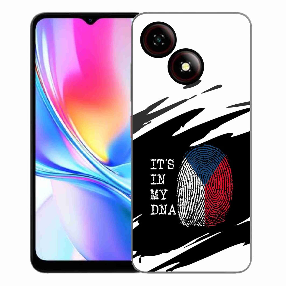 ZTE Blade A35E zselés borító mmCase - zászlós ujjlenyomat fekete-fehér háttérrel