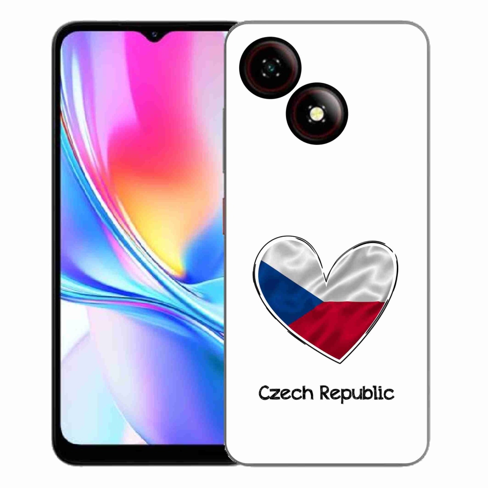 ZTE Blade A35E zselés borító mmCase - zászló szív fehér háttérrel