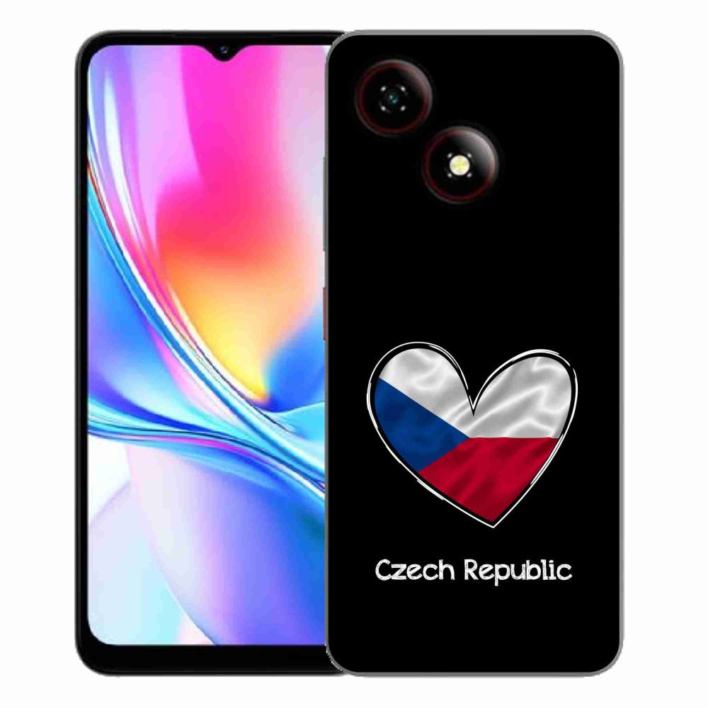 ZTE Blade A35E zselés borító mmCase - zászló szív fekete háttérrel
