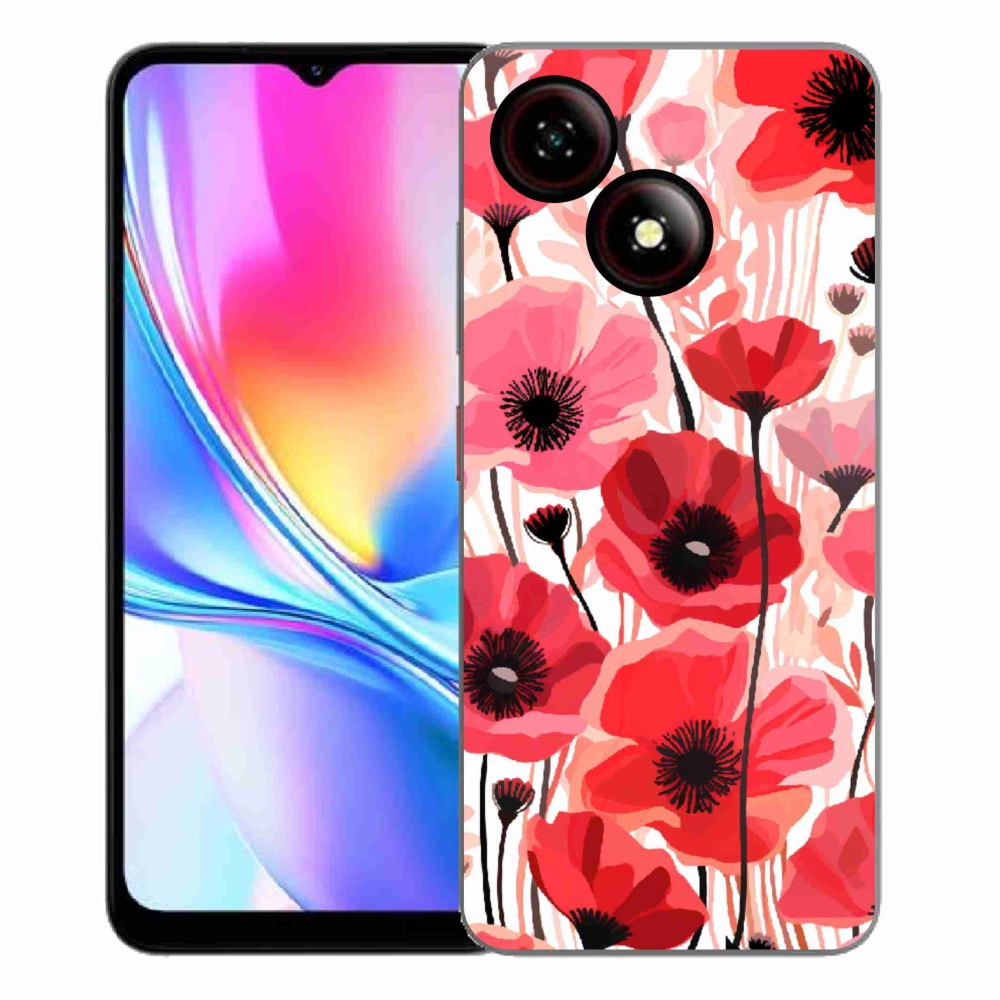 ZTE Blade A35E zselés tok mmCase - mákos 1