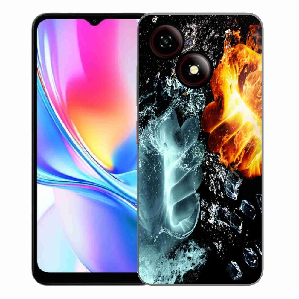 ZTE Blade A35E zselés tok mmCase - víz és tűz
