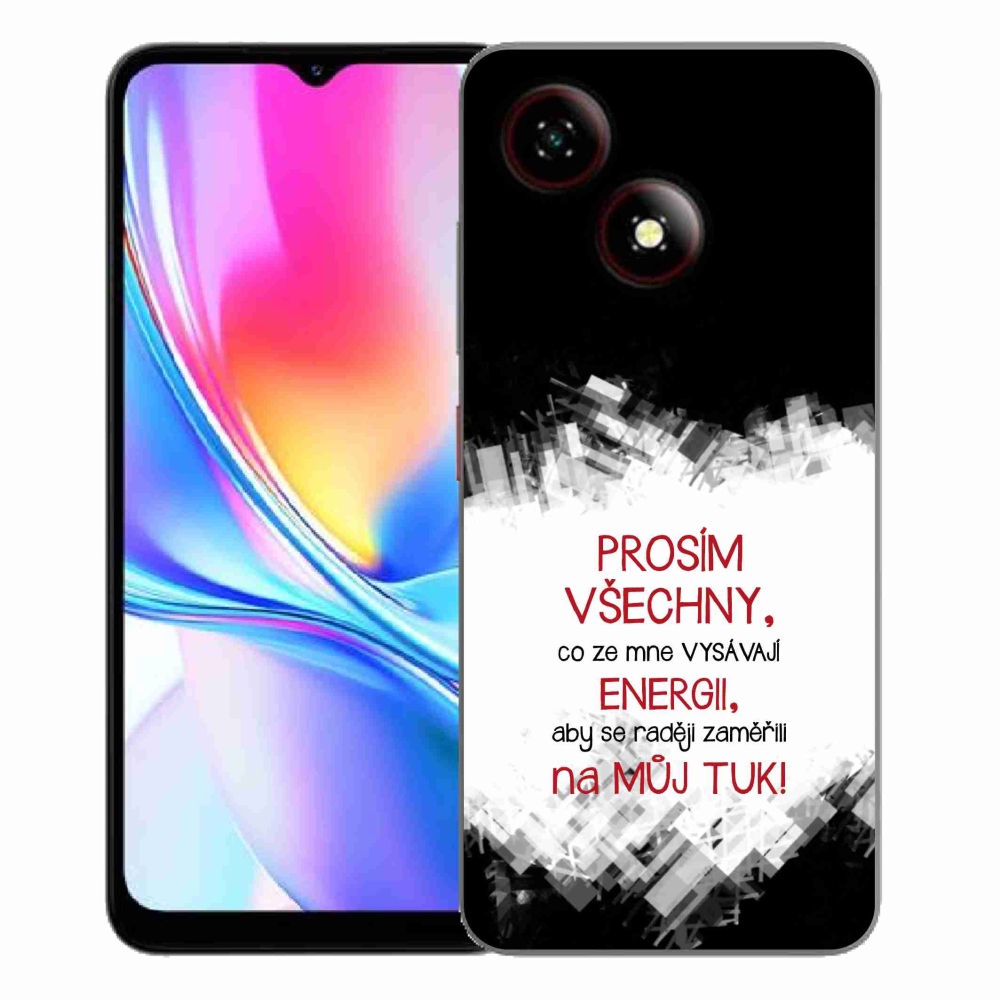 ZTE Blade A35E zselés borító mmCase - vicces szöveg 1 piros