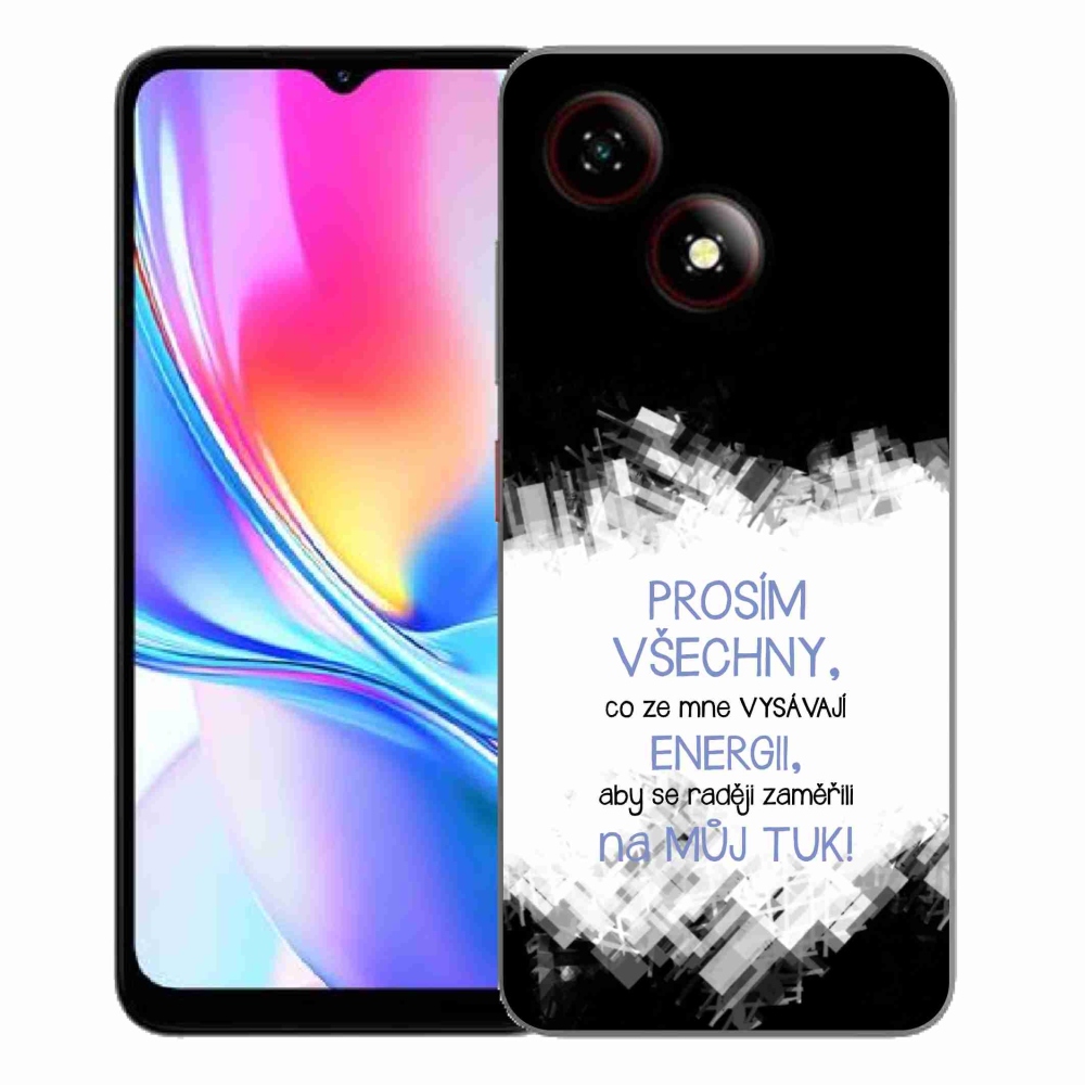 ZTE Blade A35E zselés borító mmCase - vicces szöveg 1 kék