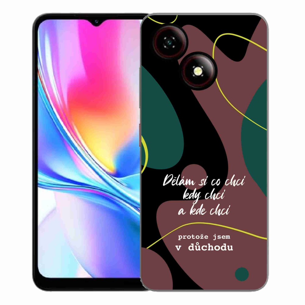 ZTE Blade A35E zselés borító mmCase - vicces szöveg 10 fekete háttér