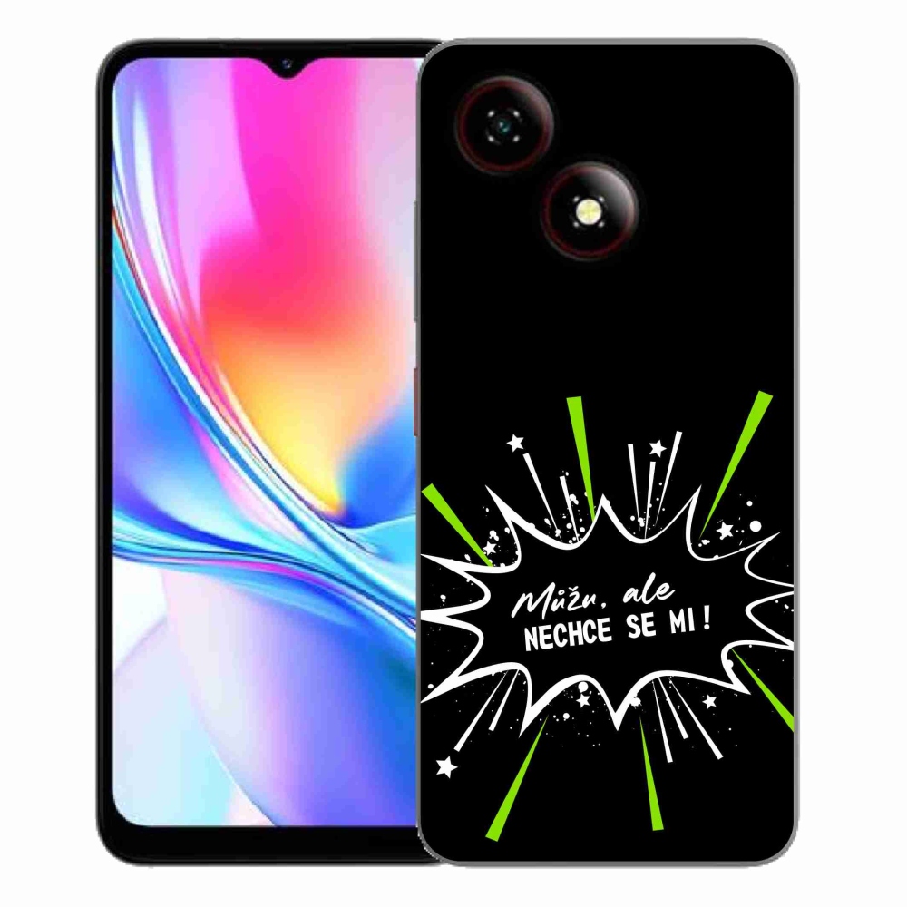ZTE Blade A35E zselés borító mmCase - vicces szöveg 11 fekete háttér