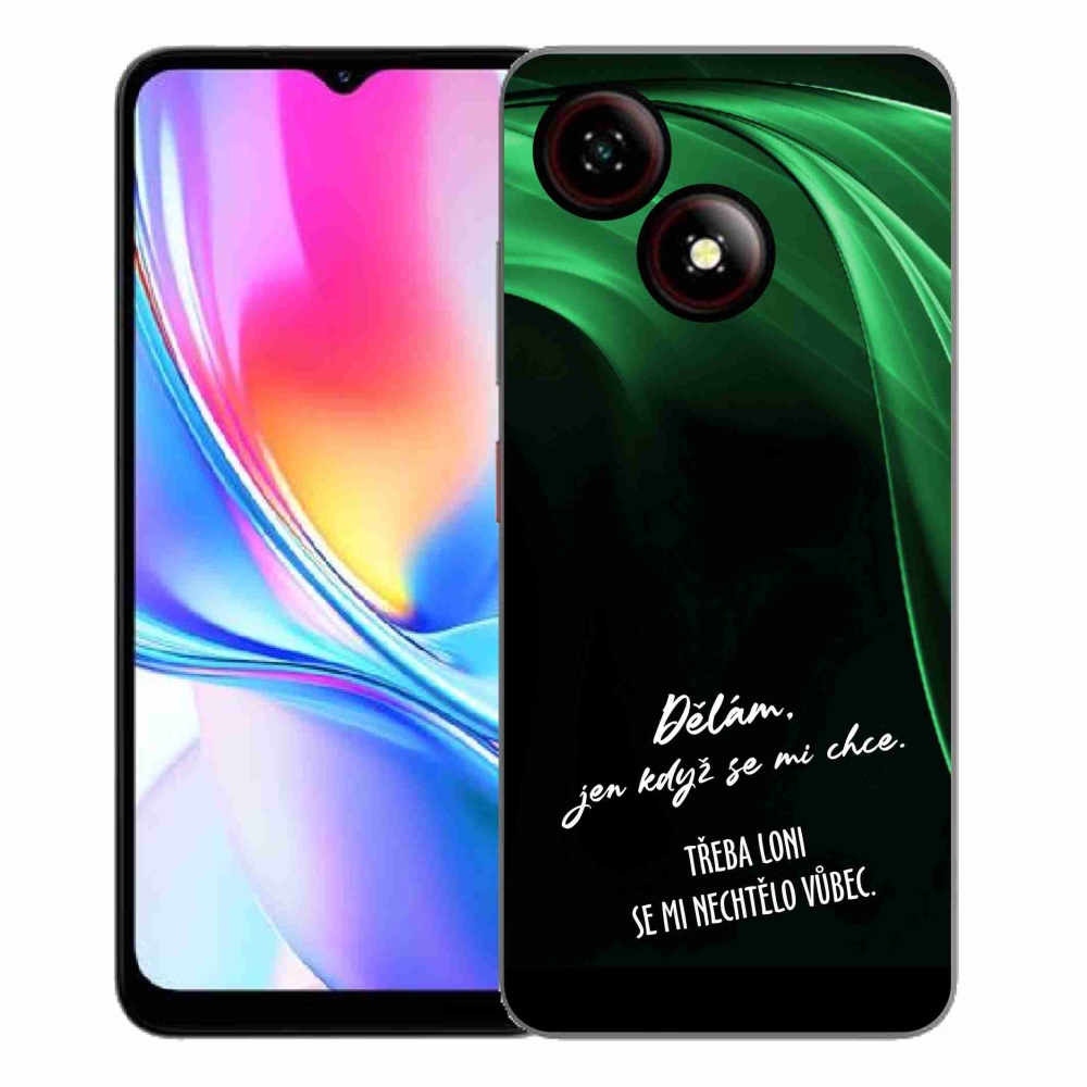 ZTE Blade A35E zselés borító mmCase - vicces szöveg 12 fekete háttér