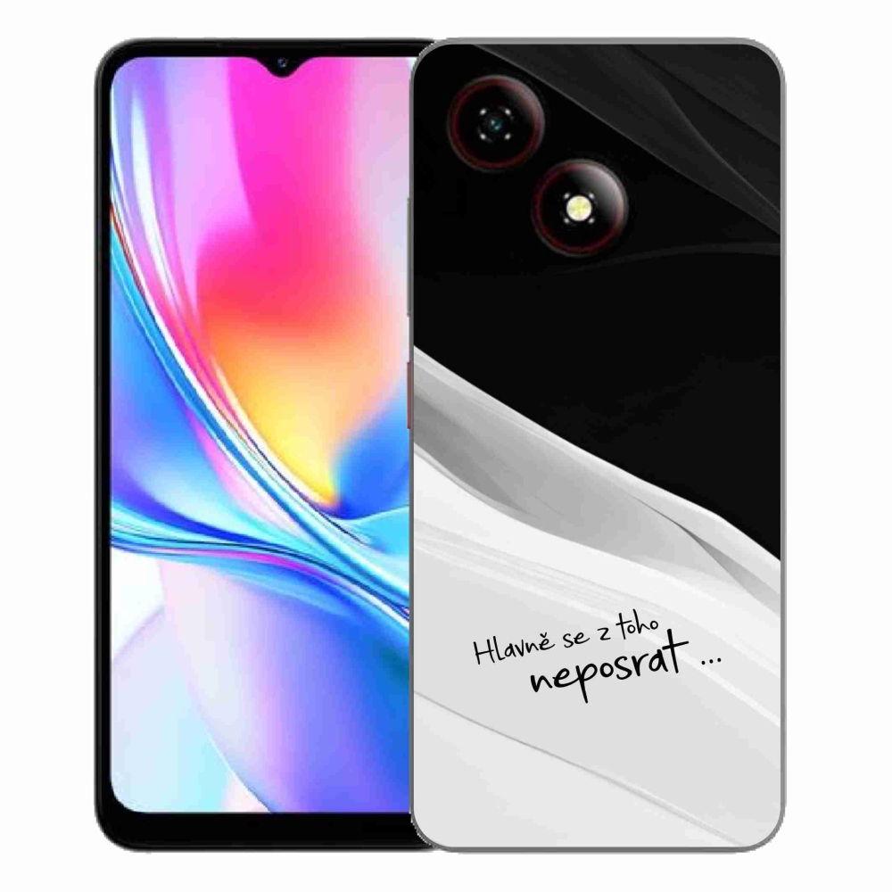 ZTE Blade A35E zselés borító mmCase - vicces szöveg 13 fekete és fehér háttérrel