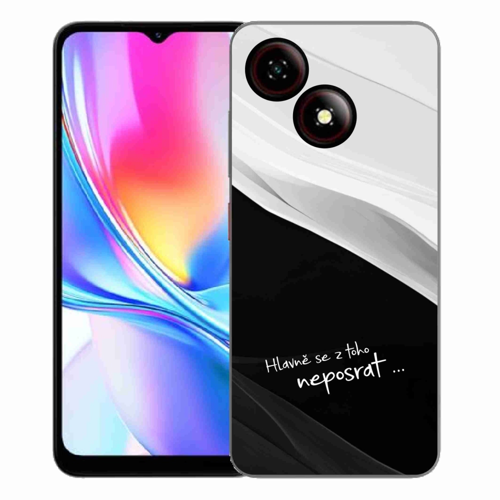 ZTE Blade A35E zselés borító mmCase - vicces szöveg 13 fekete és fehér háttérrel
