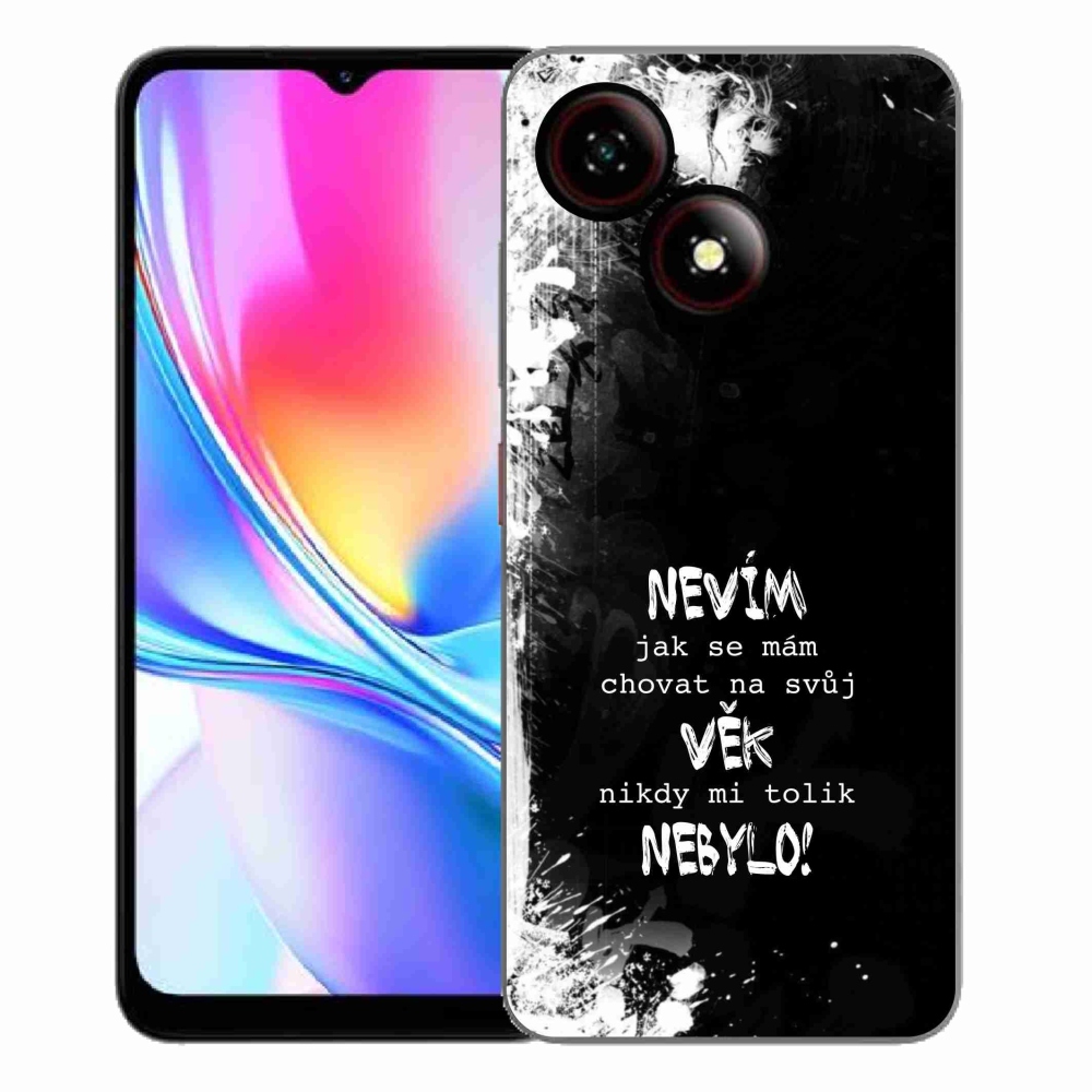ZTE Blade A35E zselés borító mmCase - vicces szöveg 14 fekete háttér