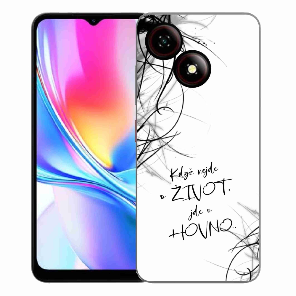 ZTE Blade A35E zselés borító mmCase - vicces szöveg 16 fehér háttér