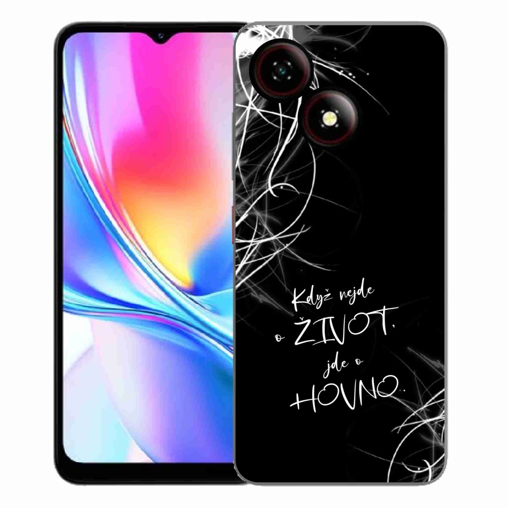 ZTE Blade A35E zselés borító mmCase - vicces szöveg 16 fekete háttér