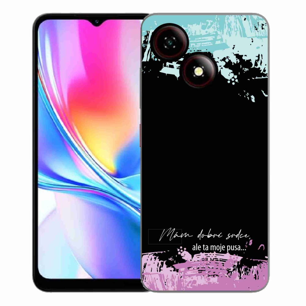 ZTE Blade A35E zselés borító mmCase - vicces szöveg 3 fekete háttér