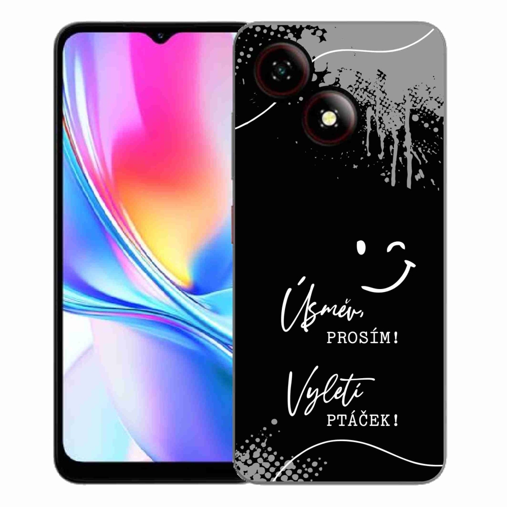 ZTE Blade A35E zselés borító mmCase - vicces szöveg 4 fekete háttérrel