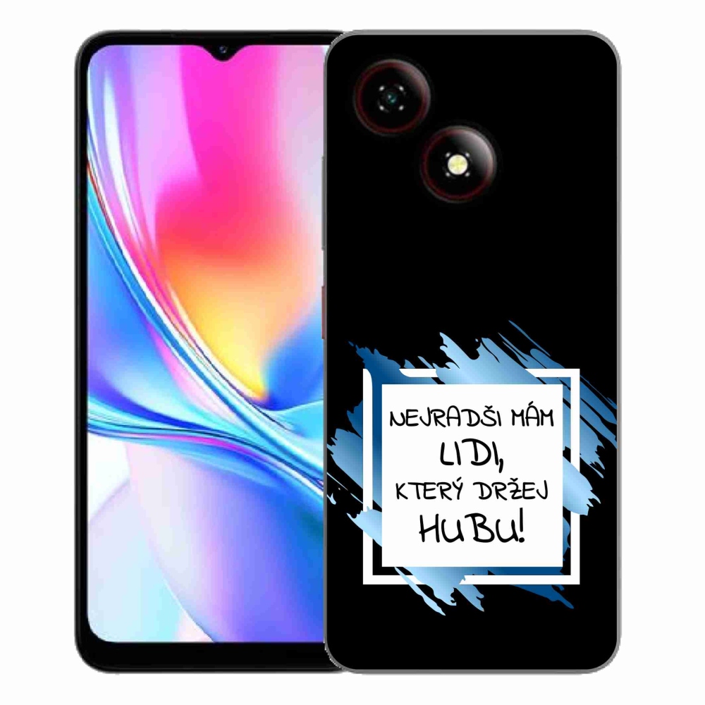 ZTE Blade A35E zselés borító mmCase - vicces szöveg 7 fekete és fehér háttérrel