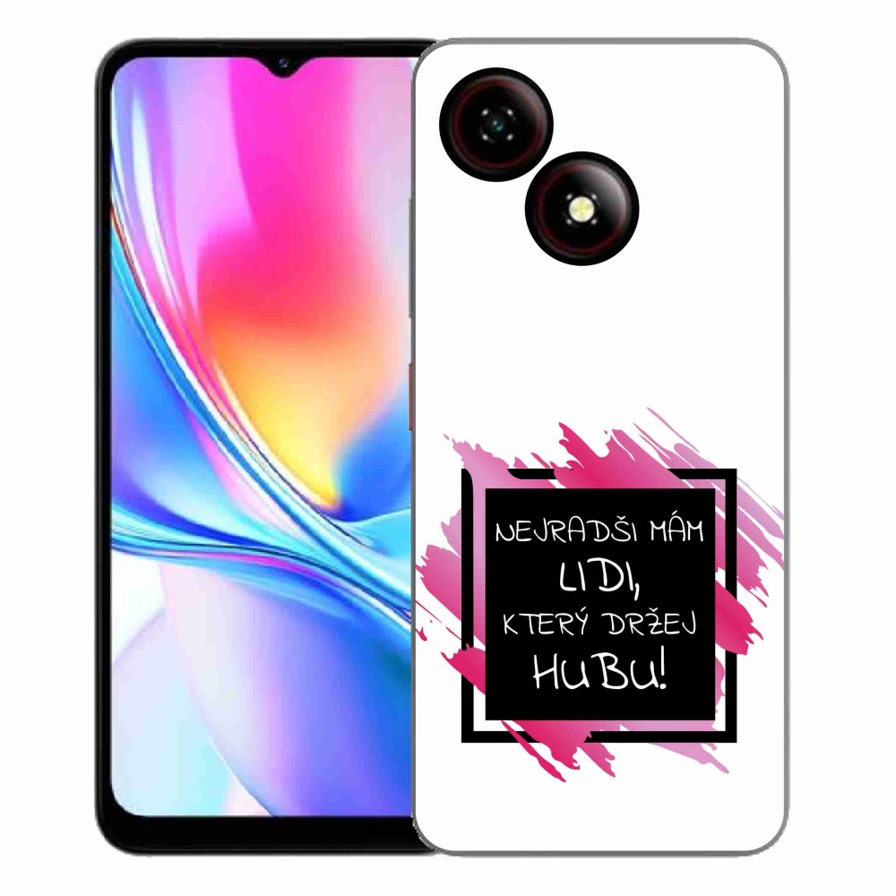ZTE Blade A35E zselés borító mmCase - vicces szöveg 7 fekete és fehér háttérrel