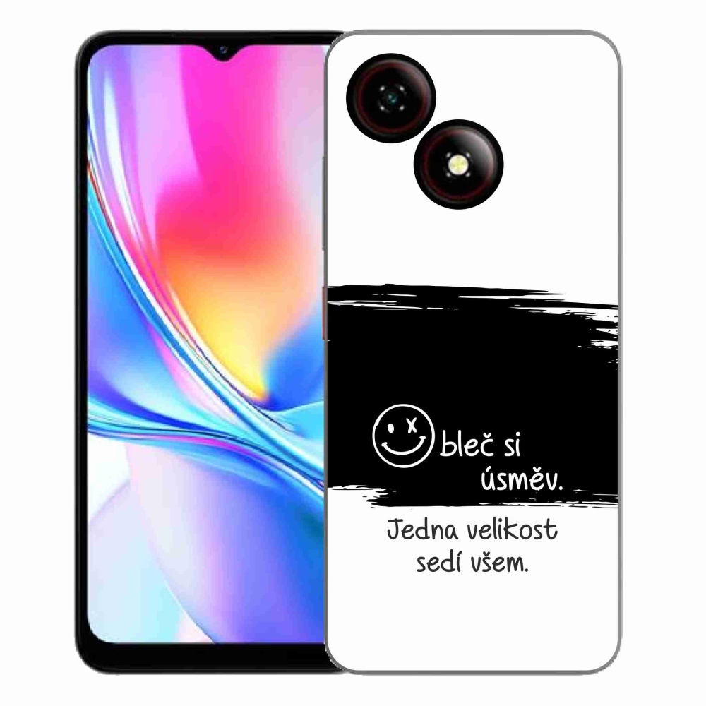 ZTE Blade A35E zselés borító mmCase - vicces szöveg 8 fekete és fehér háttérrel