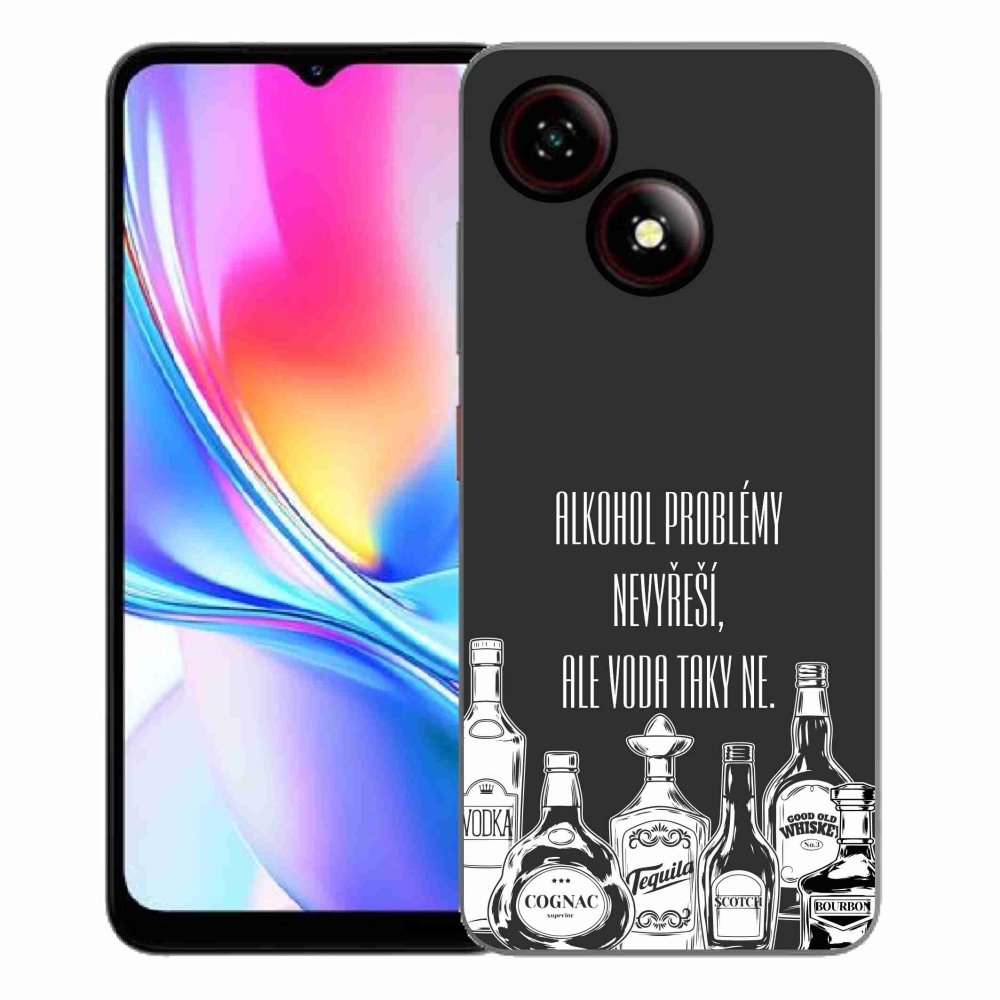 ZTE Blade A35E zselés borító mmCase - vicces szöveg fekete háttérrel