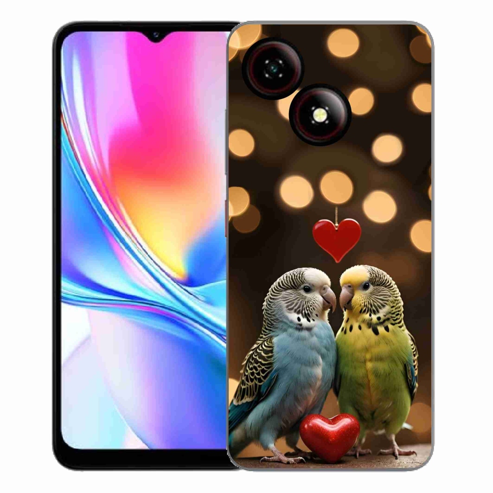 ZTE Blade A35E zselés borító mmCase - szerelmes papagájok