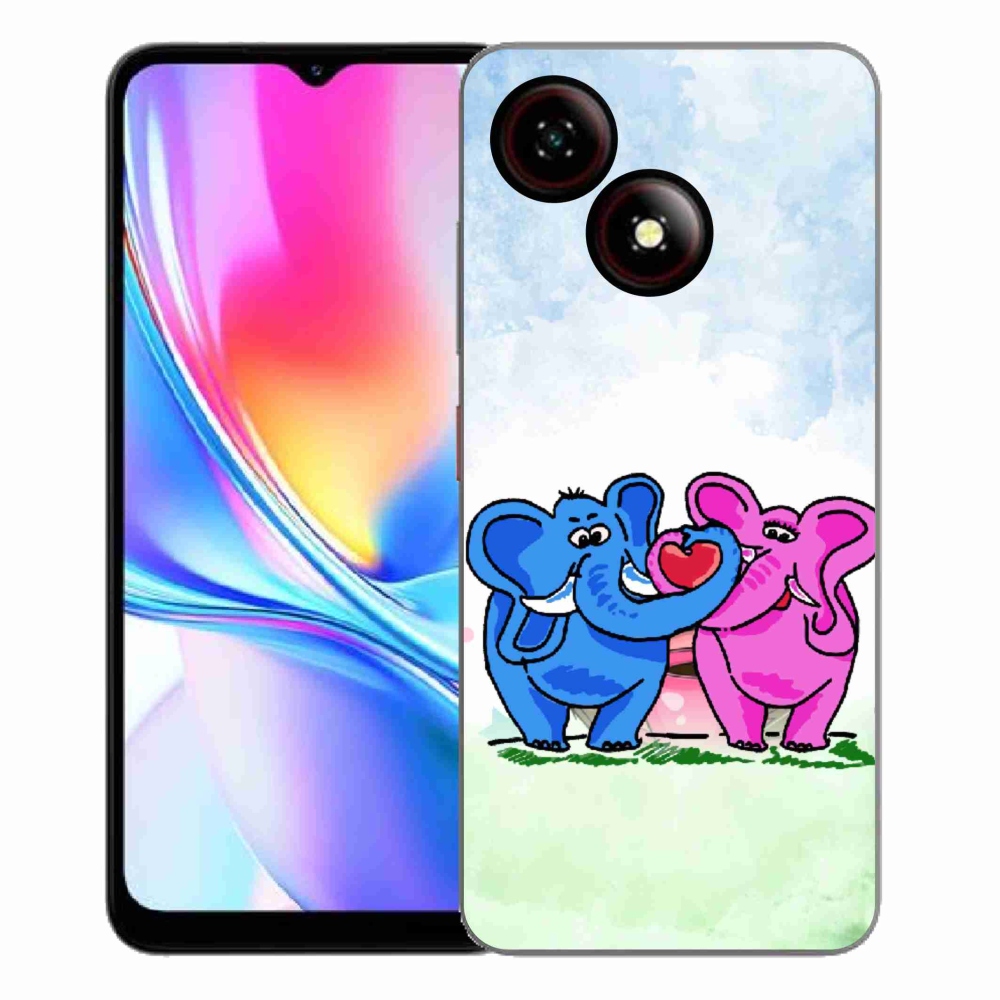 ZTE Blade A35E zselés borító mmCase - szerelmes elefántok