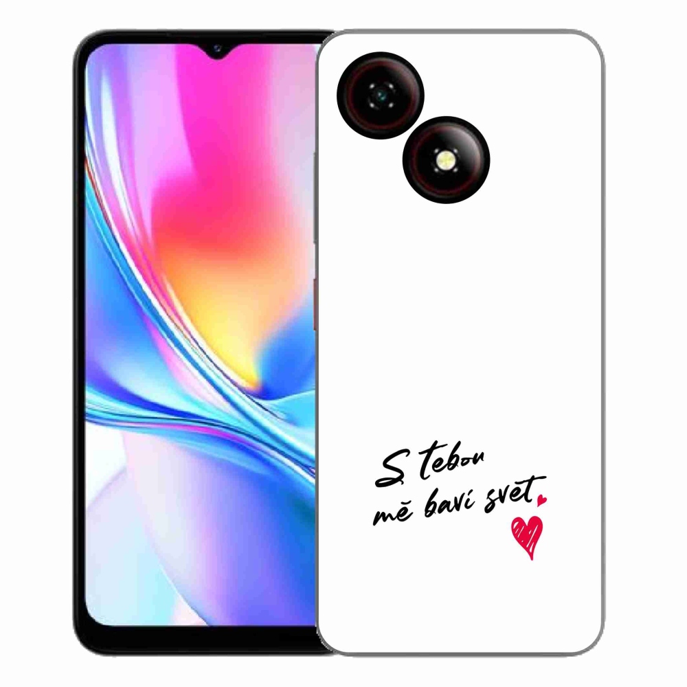 ZTE Blade A35E zselés borító mmCase - szerelmes szöveg 1 fehér háttér