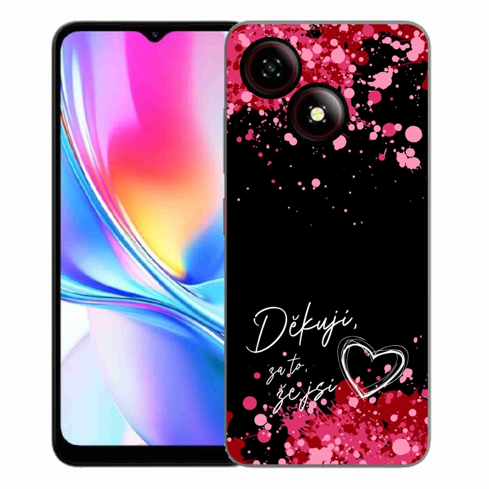 ZTE Blade A35E zselés borító mmCase - szerelmes szöveg 2 fekete háttér