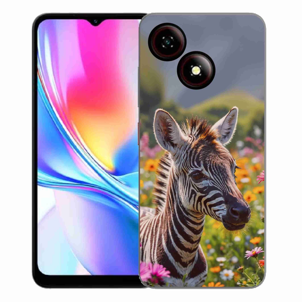 ZTE Blade A35E zselés tok mmCase - zebra a réten