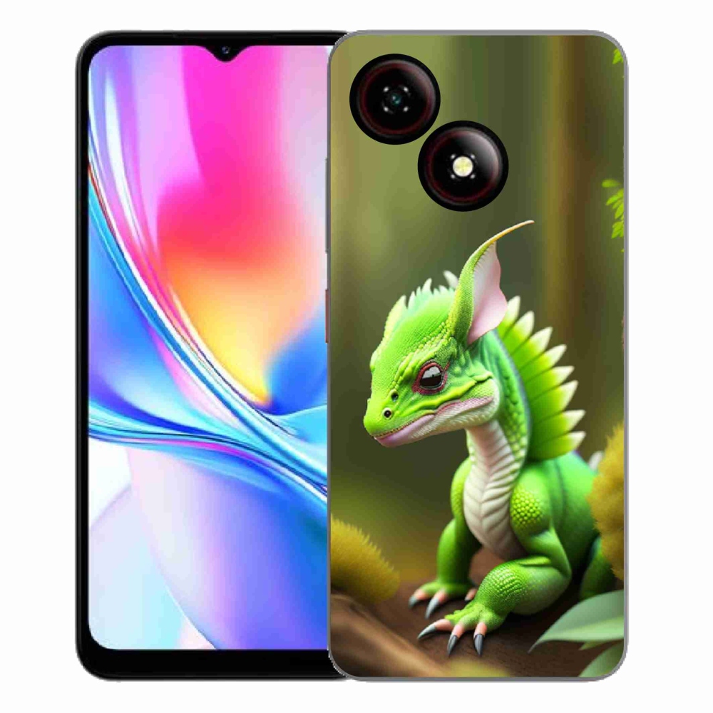 ZTE Blade A35E zselés tok mmCase - zöld sárkány