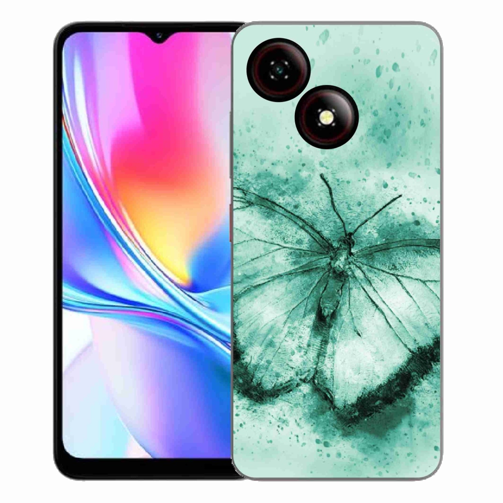 ZTE Blade A35E zselés tok mmCase - zöld pillangó
