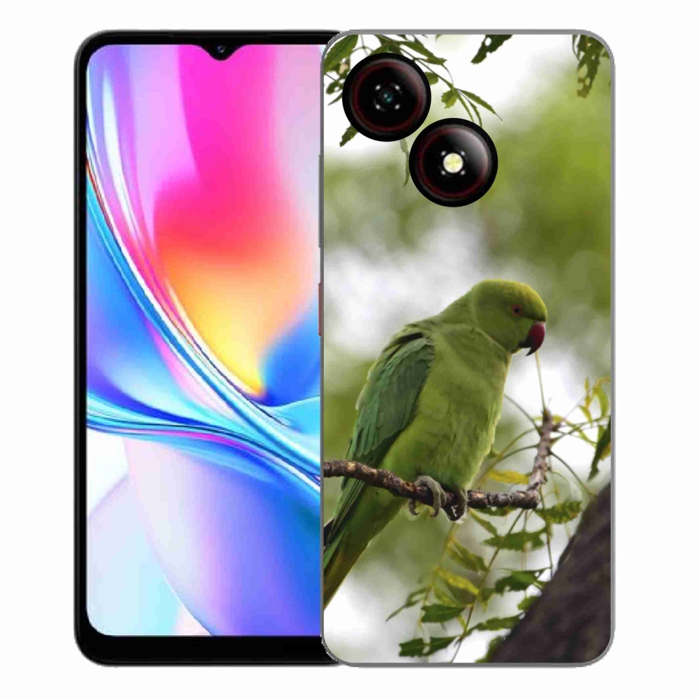 ZTE Blade A35E zselés tok mmCase - zöld papagáj