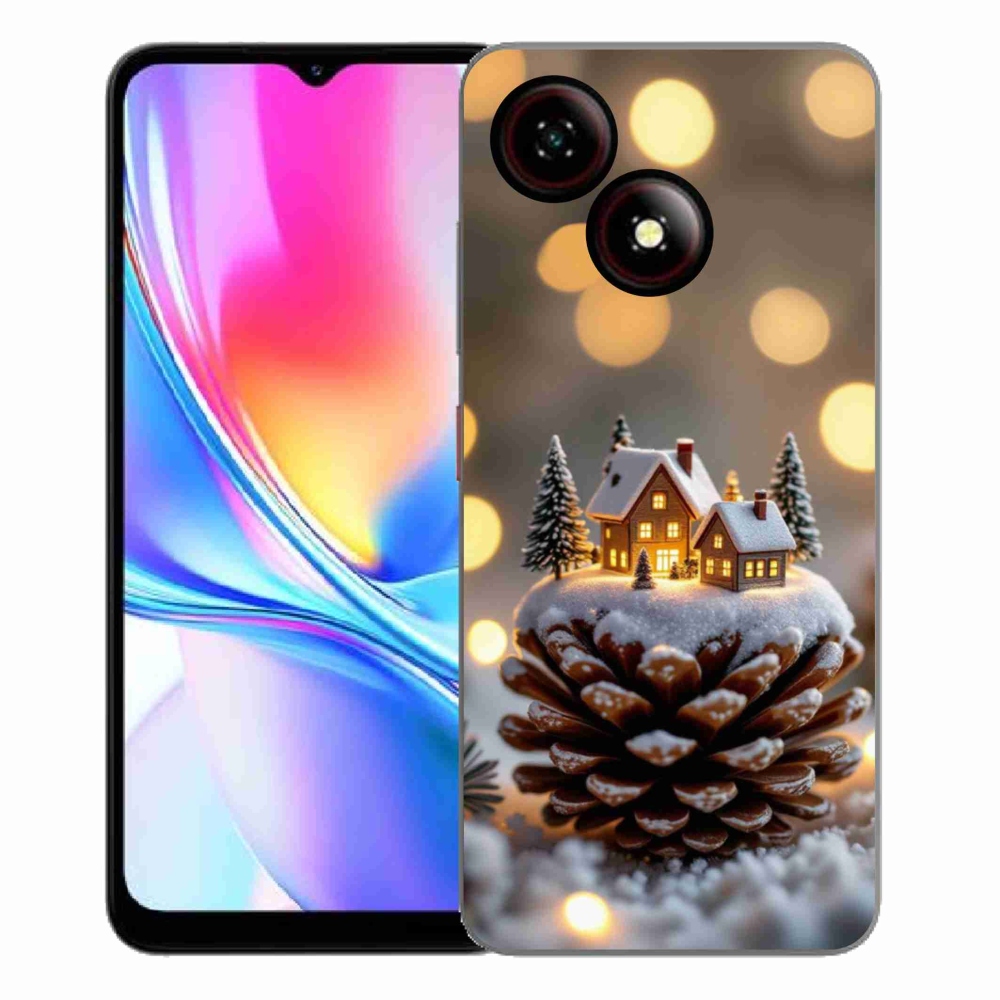 ZTE Blade A35E zselés tok mmCase - téli falu