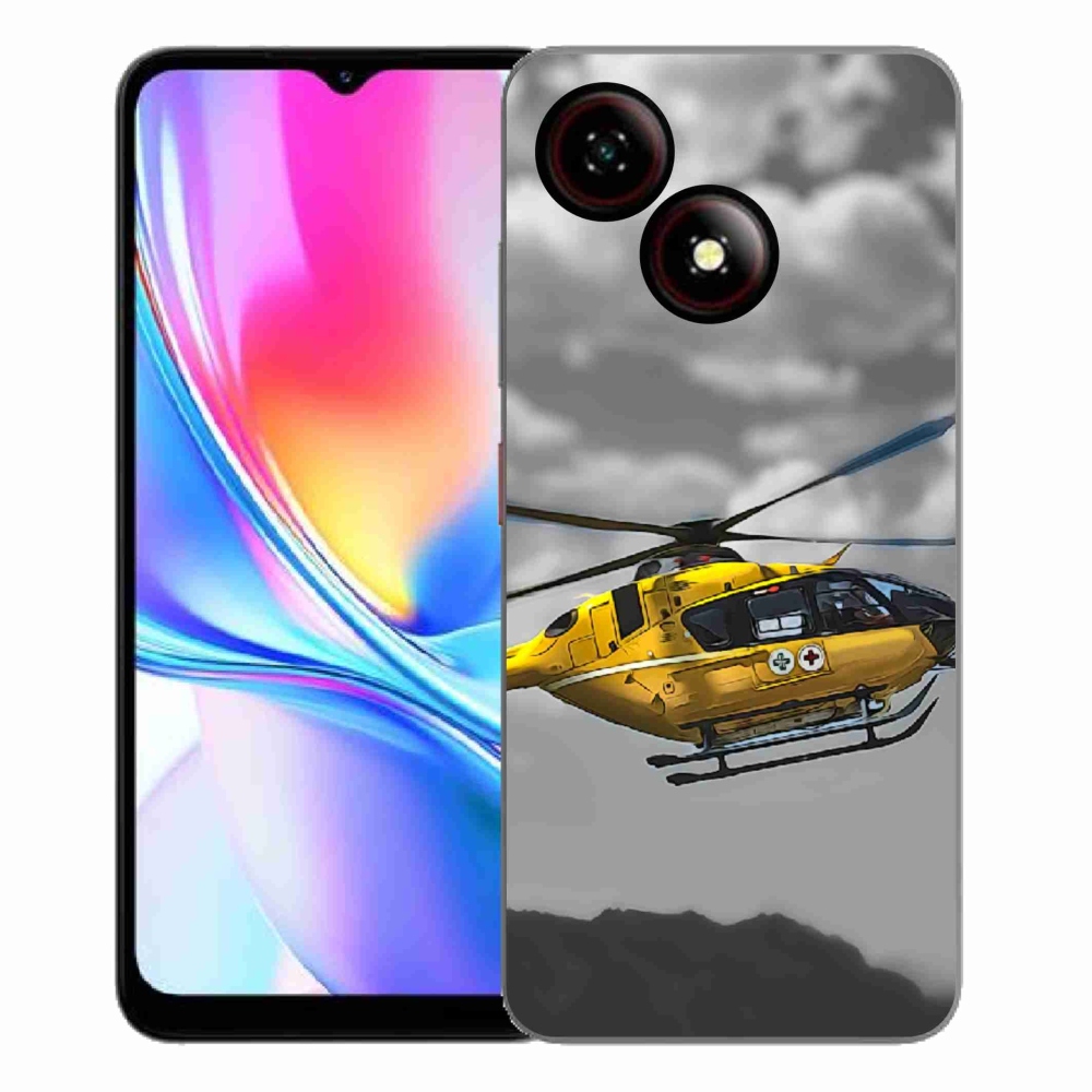 ZTE Blade A35E zselés tok mmCase - sárga helikopterhez