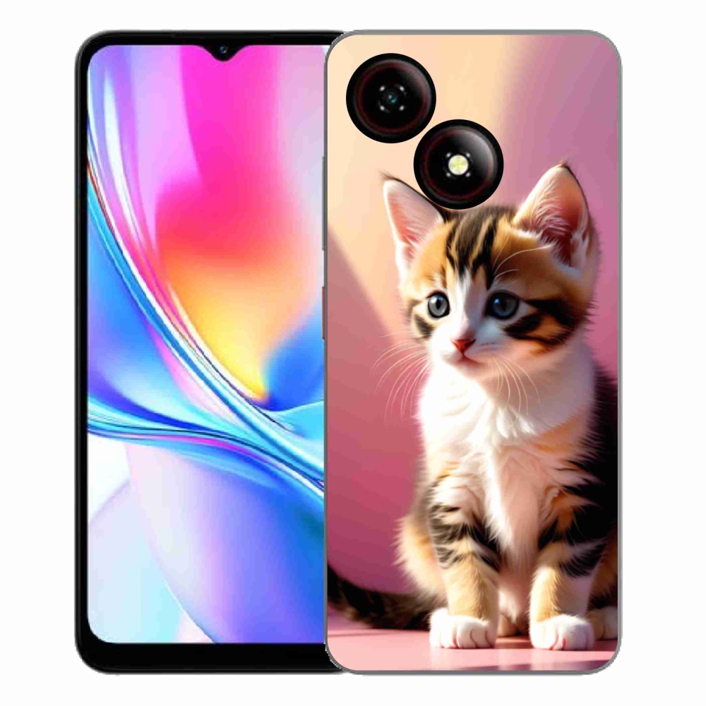 ZTE Blade A35E zselés tok mmCase - kíváncsi cica 2