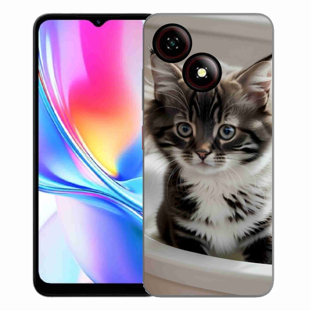 ZTE Blade A35E zselés tok mmCase - kíváncsi cica