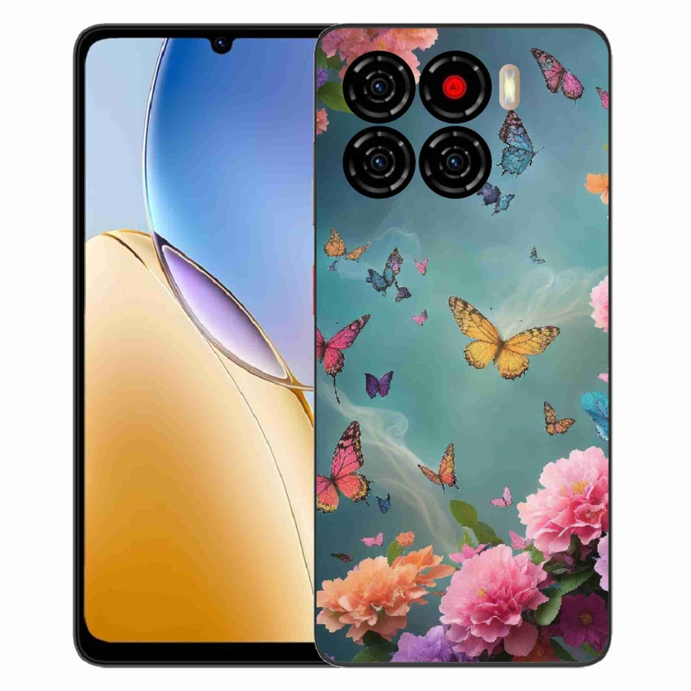 ZTE Blade A56 zselés borító mmCase - színes virágok és pillangók