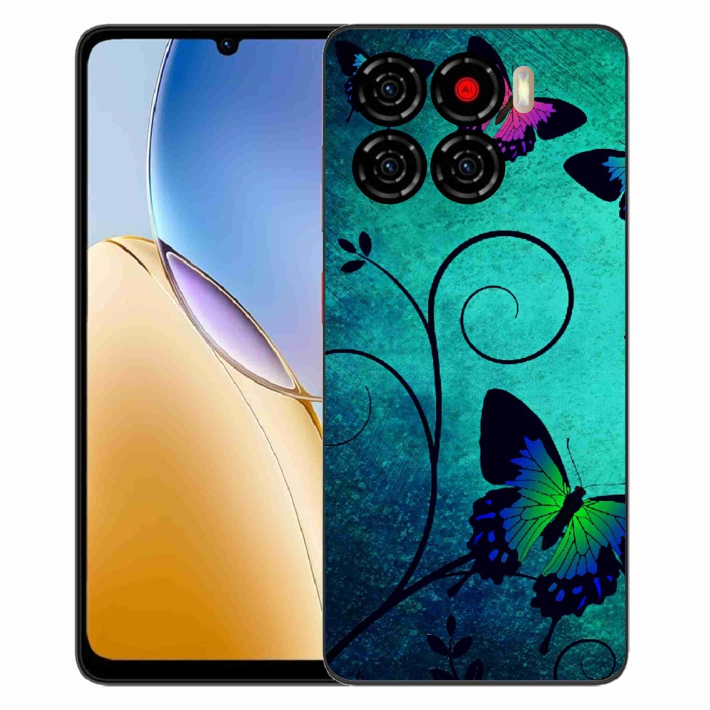 ZTE Blade A56 zselés tok mmCase - színes pillangókhoz