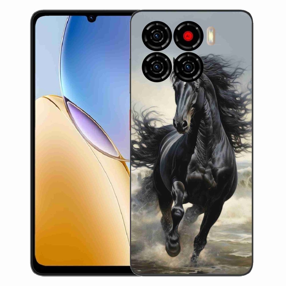 ZTE Blade A56 zselés borítás mmCase - futó fekete ló