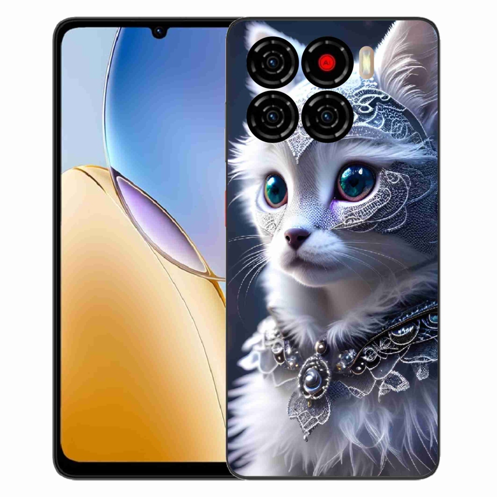 ZTE Blade A56 zselés tok mmCase - fehér macska