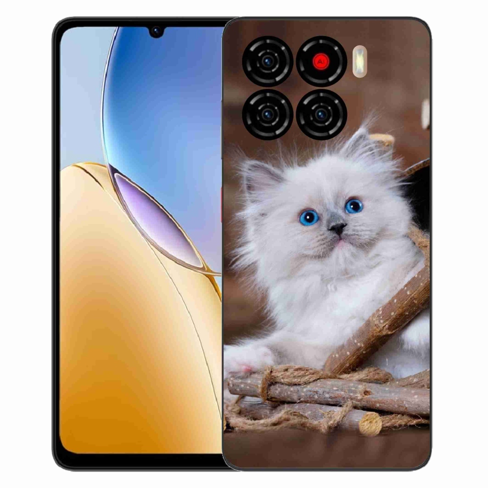 ZTE Blade A56 zselés tok mmCase - fehér cica
