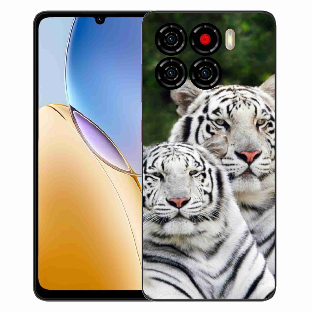 ZTE Blade A56 zselés tok mmCase - fehér tigrisek