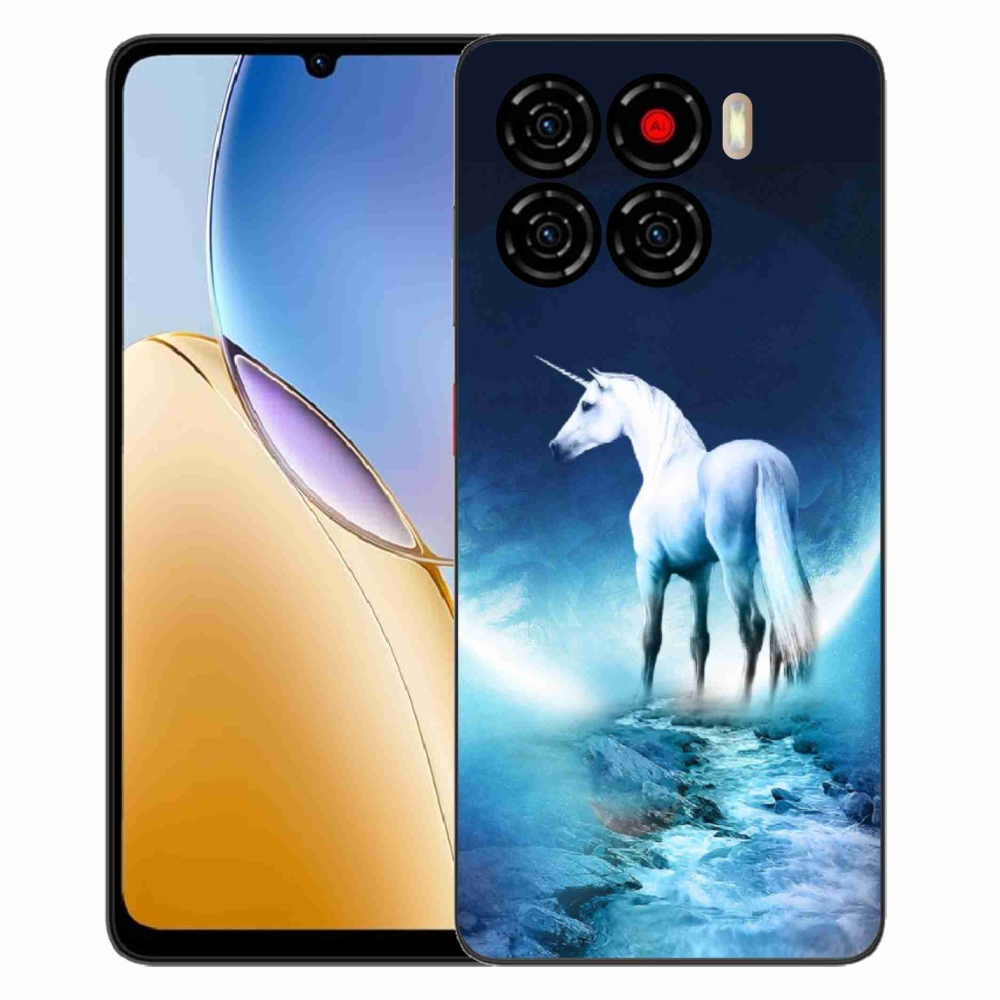 ZTE Blade A56 zselés tok mmCase - fehér egyszarvú
