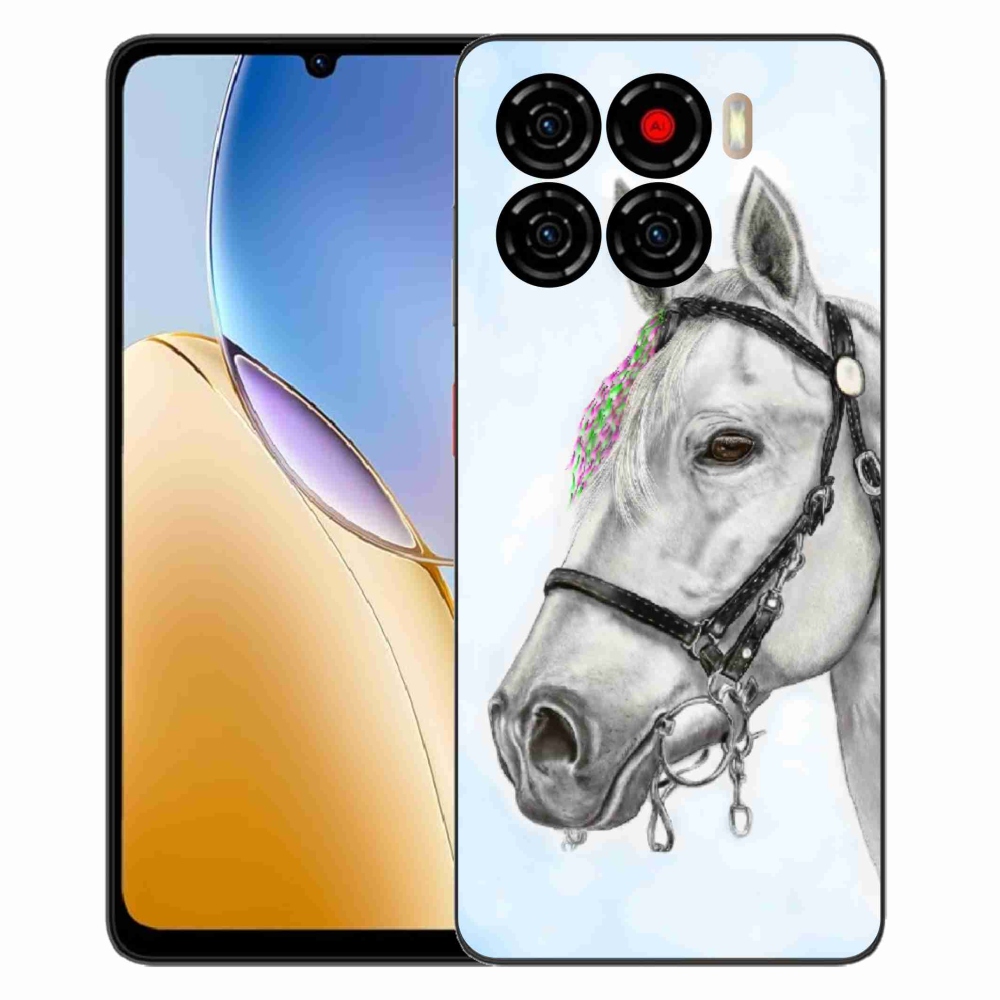 ZTE Blade A56 zselés tok mmCase - fehér ló 1