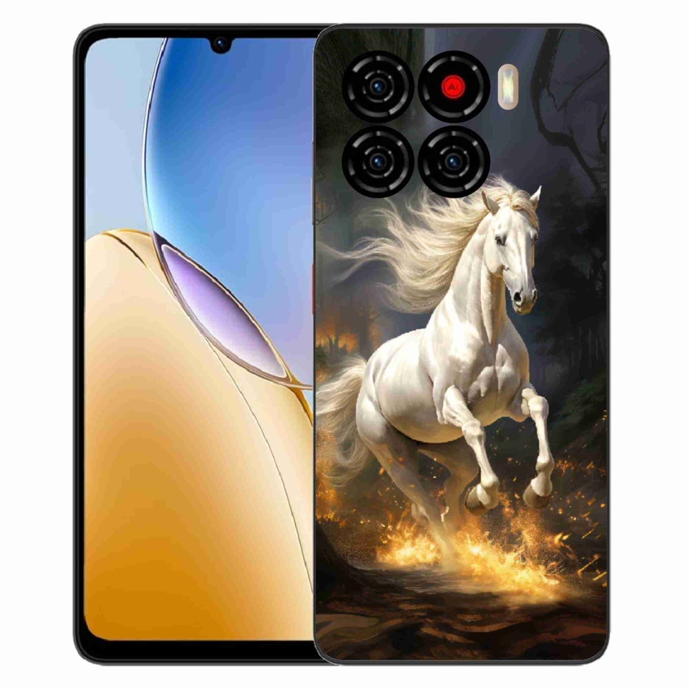 ZTE Blade A56 zselés tok mmCase - fehér ló 2