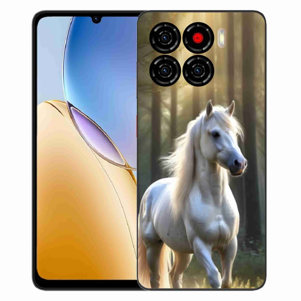 ZTE Blade A56 zselés tok mmCase - fehér ló 3