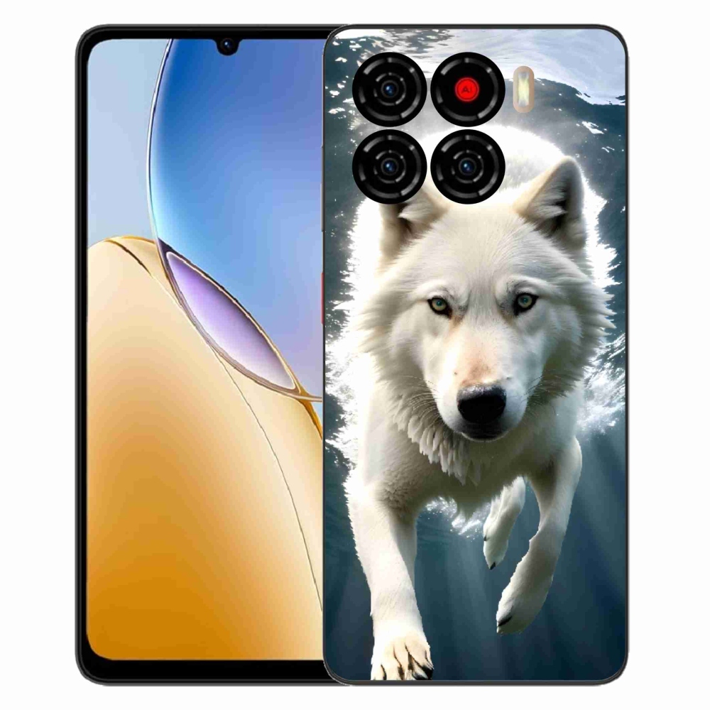 ZTE Blade A56 zselés tok mmCase - fehér farkas