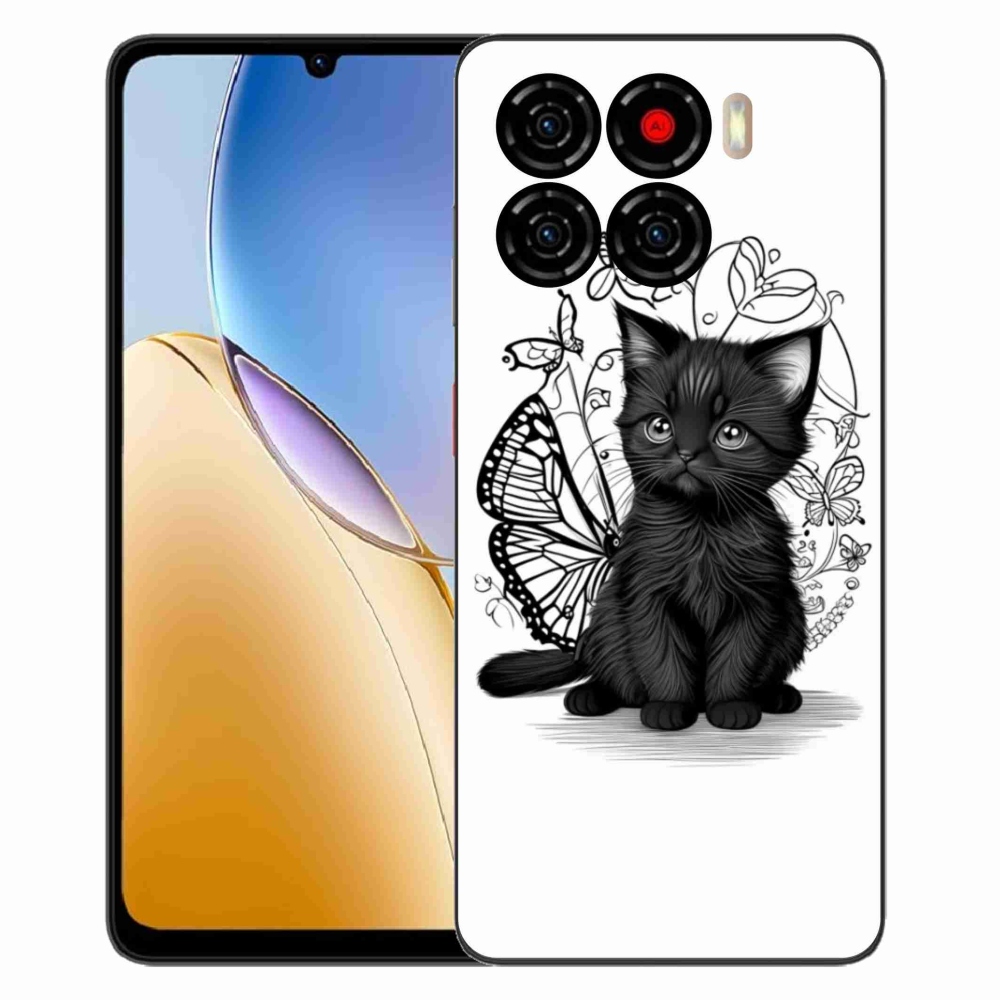 ZTE Blade A56 zselés tok mmCase - fekete cica
