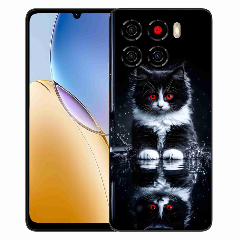 ZTE Blade A56 zselés tok mmCase - fekete-fehér cica