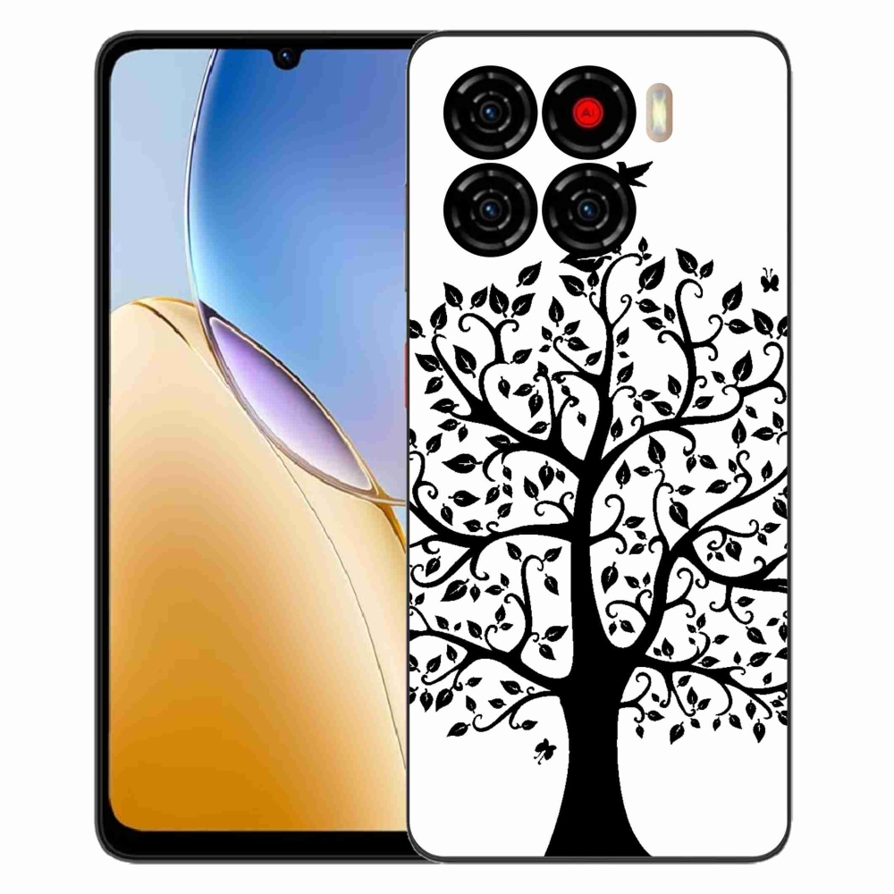 ZTE Blade A56 zselés tok mmCase - fekete-fehér fa