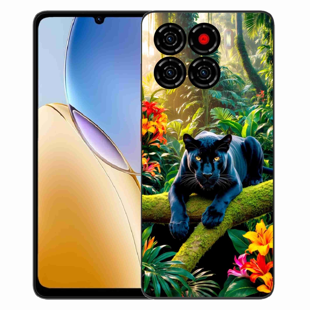 ZTE Blade A56 zselés tok mmCase - fekete párduc a dzsungelben