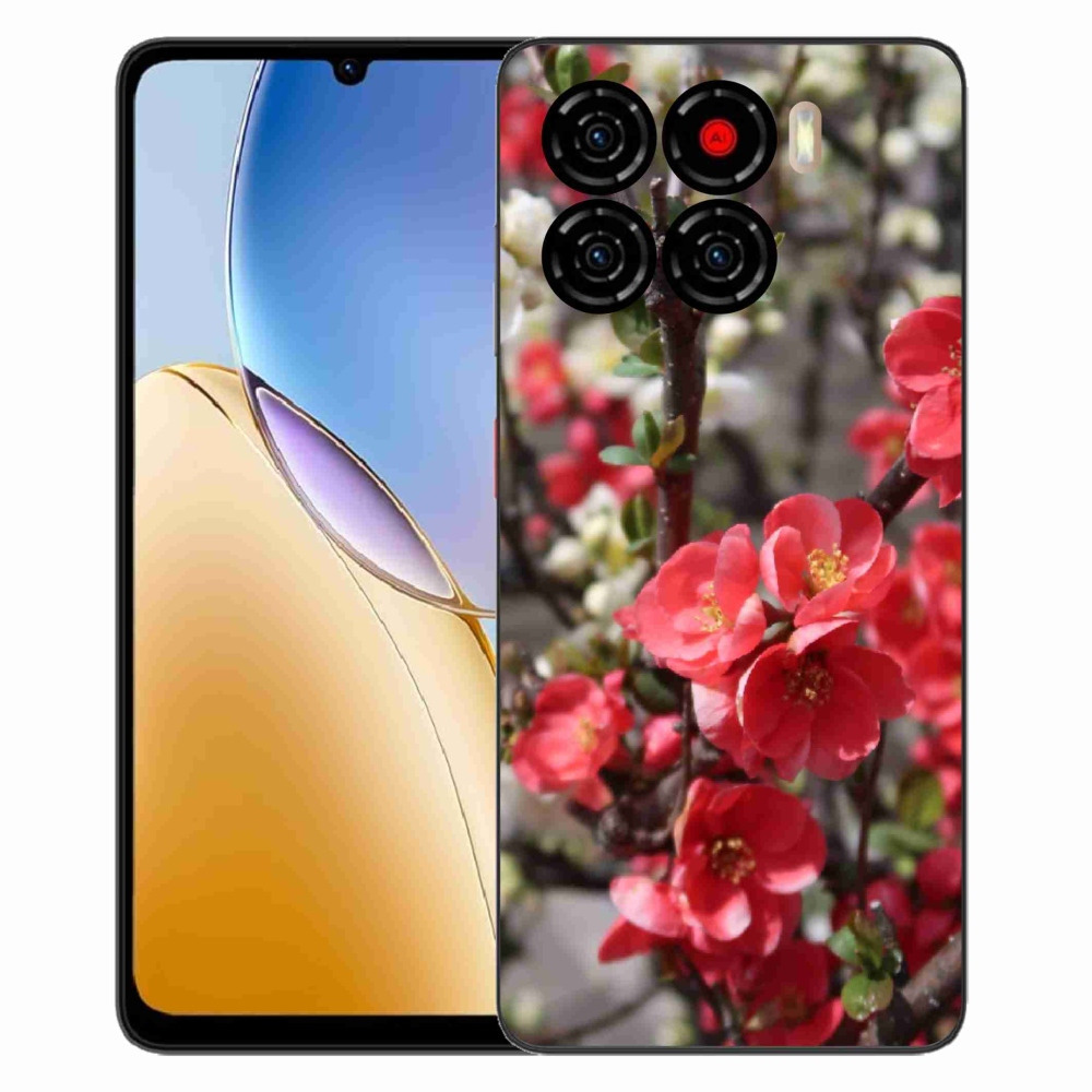 ZTE Blade A56 zselés tok mmCase - piros virágok